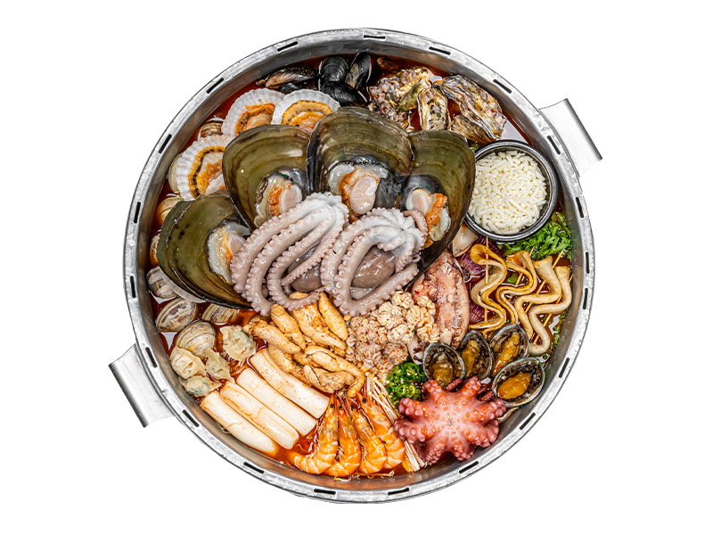 대왕조개전골+알곤이