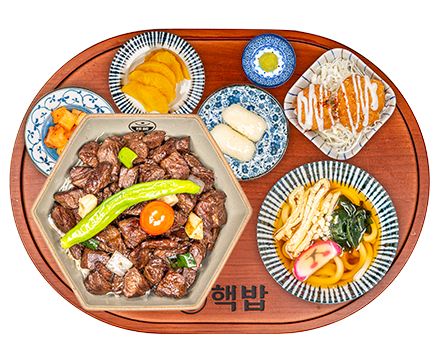 큐브스테이크덮밥정식