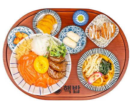 연어새우장덮밥정식