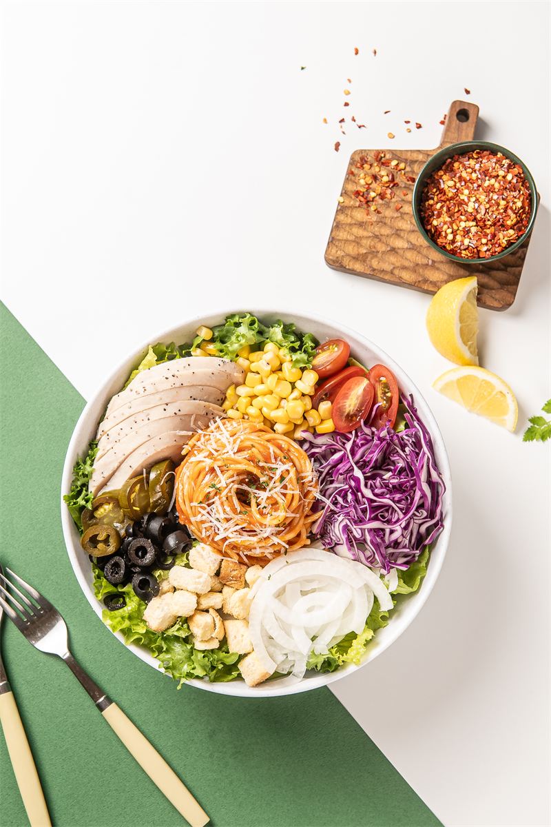 치킨 토마토  파스타 샐러드