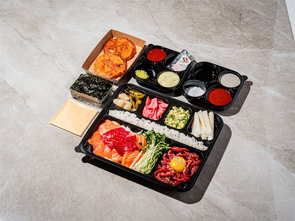 육회 + 연어 도시락