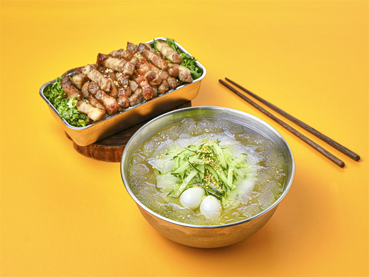 냉면+고기 세트