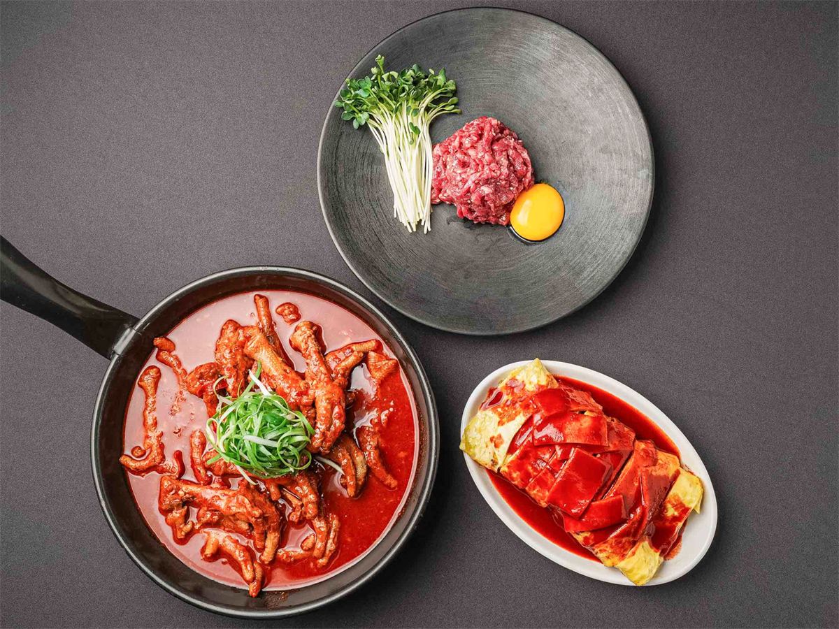 정샤넬국물닭발+한우육회+계란말이김밥