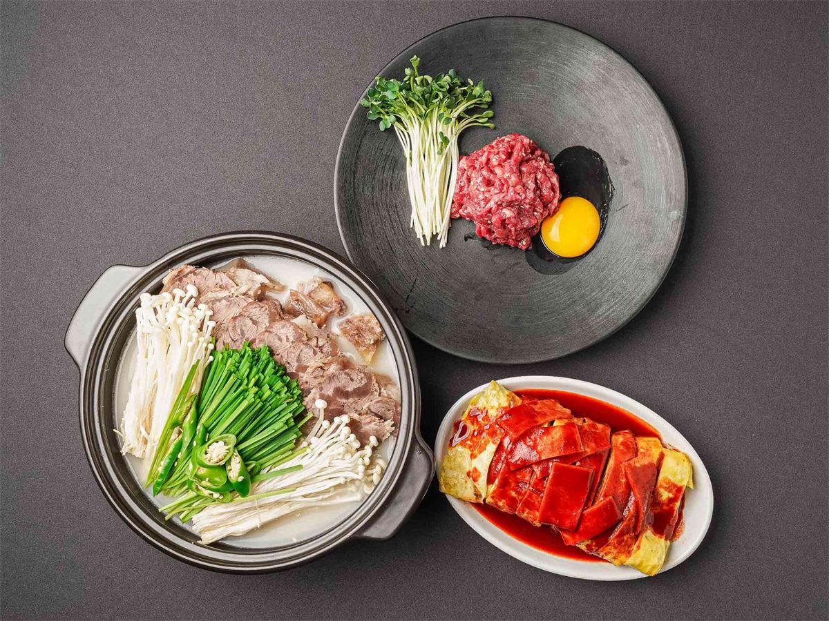 한우스지탕+한우육회+계란말이김밥