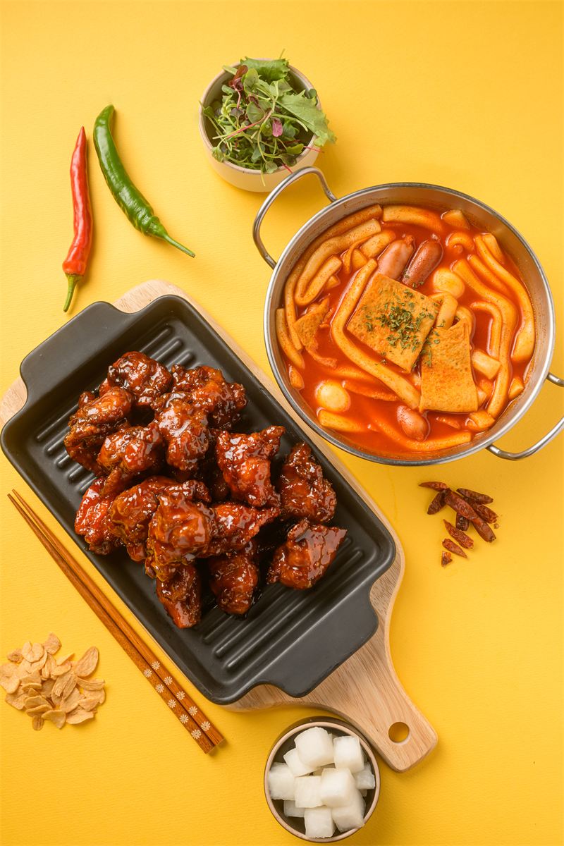 천년닭강정 + 떡볶이세트