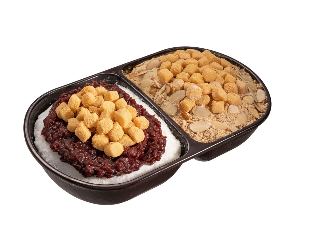 반반빙수(눈꽃팥빙수&인절미빙수)