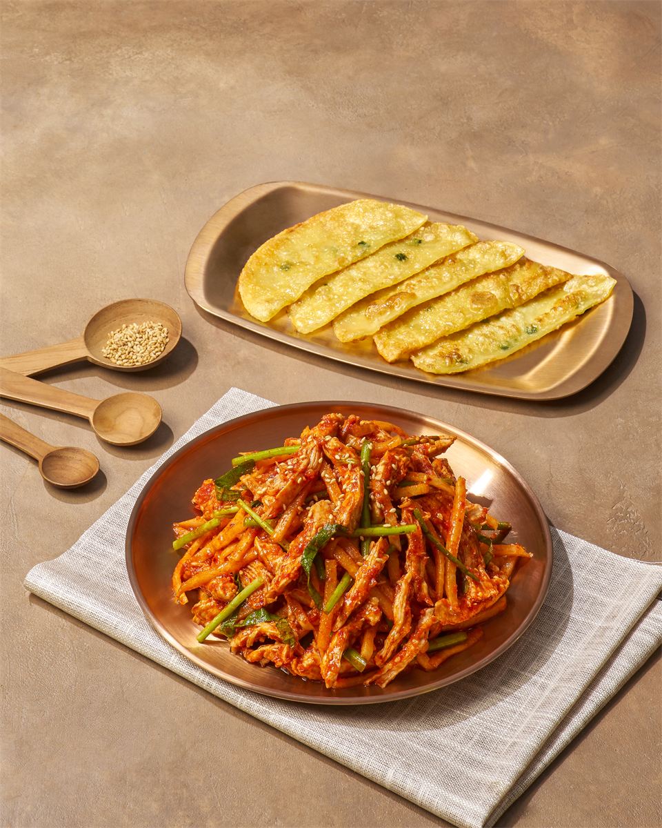 닭무침+납작만두 셋트